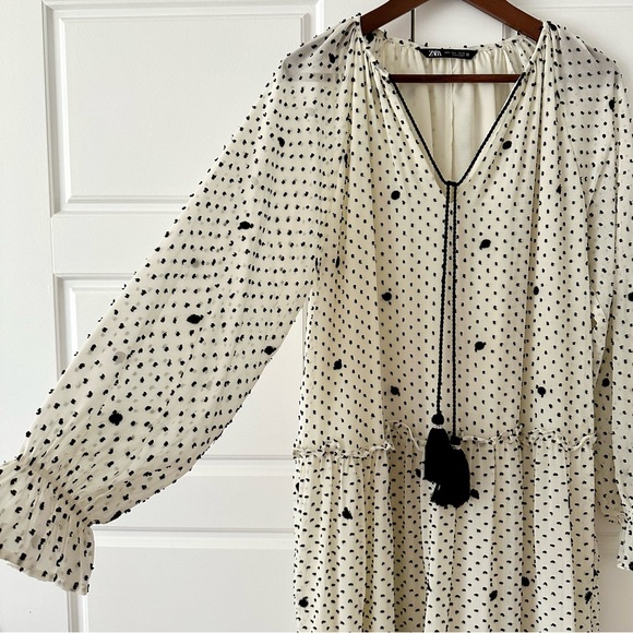 ZARA Dotted Mesh Oversized Dress (S) - Picture 5 of 12